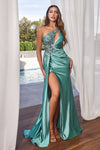 Captivating Fitted Satin Gown for Unforgettable Occasions by Cinderella Divine
