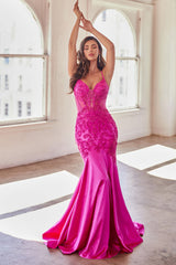 **Cinderella Divine's Enchanting Glitter & Lace Mermaid Gown for Unforgettable Occasions**