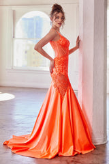 **Cinderella Divine's Enchanting Glitter & Lace Mermaid Gown for Unforgettable Occasions**