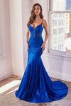 **Cinderella Divine's Enchanting Glitter & Lace Mermaid Gown for Unforgettable Occasions**