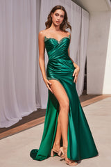 Cinderella Divine: Strapless Fitted Gown for Divine Occasions