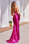 **Cinderella Divine Goddess-Like Satin Strapless Dress for Enchanting Occasions**