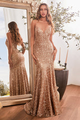 **CINDERELLADIVINE: Shimmering Sequin Mermaid Gown for Enchanting Occasions**