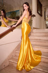 Cinderella Divine: Ethereal Beaded Satin Gown for Unforgettable Occasions