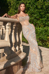 **Cinderella Divine: Shimmering Crystal Embellished Gown for Unforgettable Occasions**