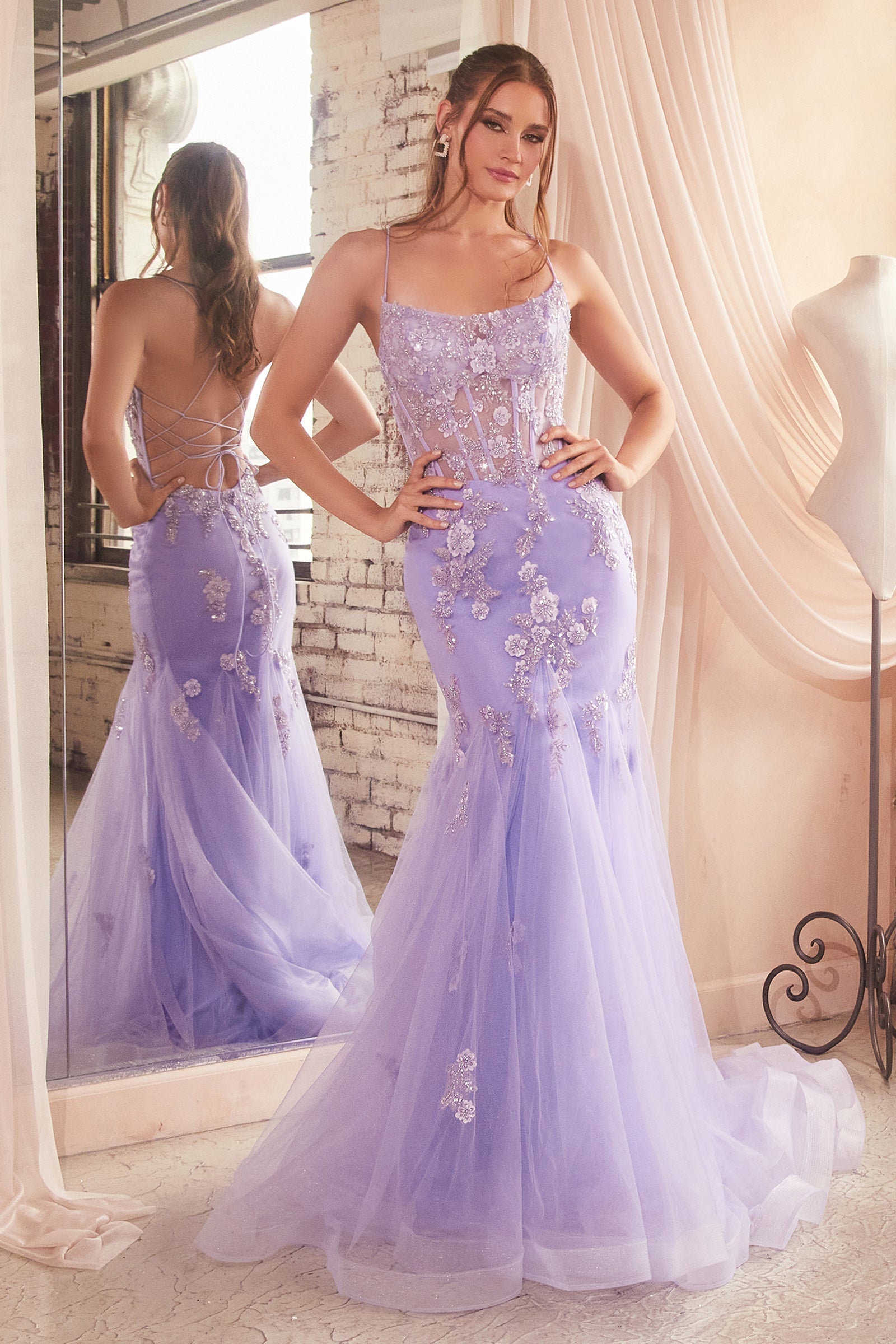 **Cinderella Divine's Enchanting Floral Mermaid Gown: A Vision of Grace and Elegance**