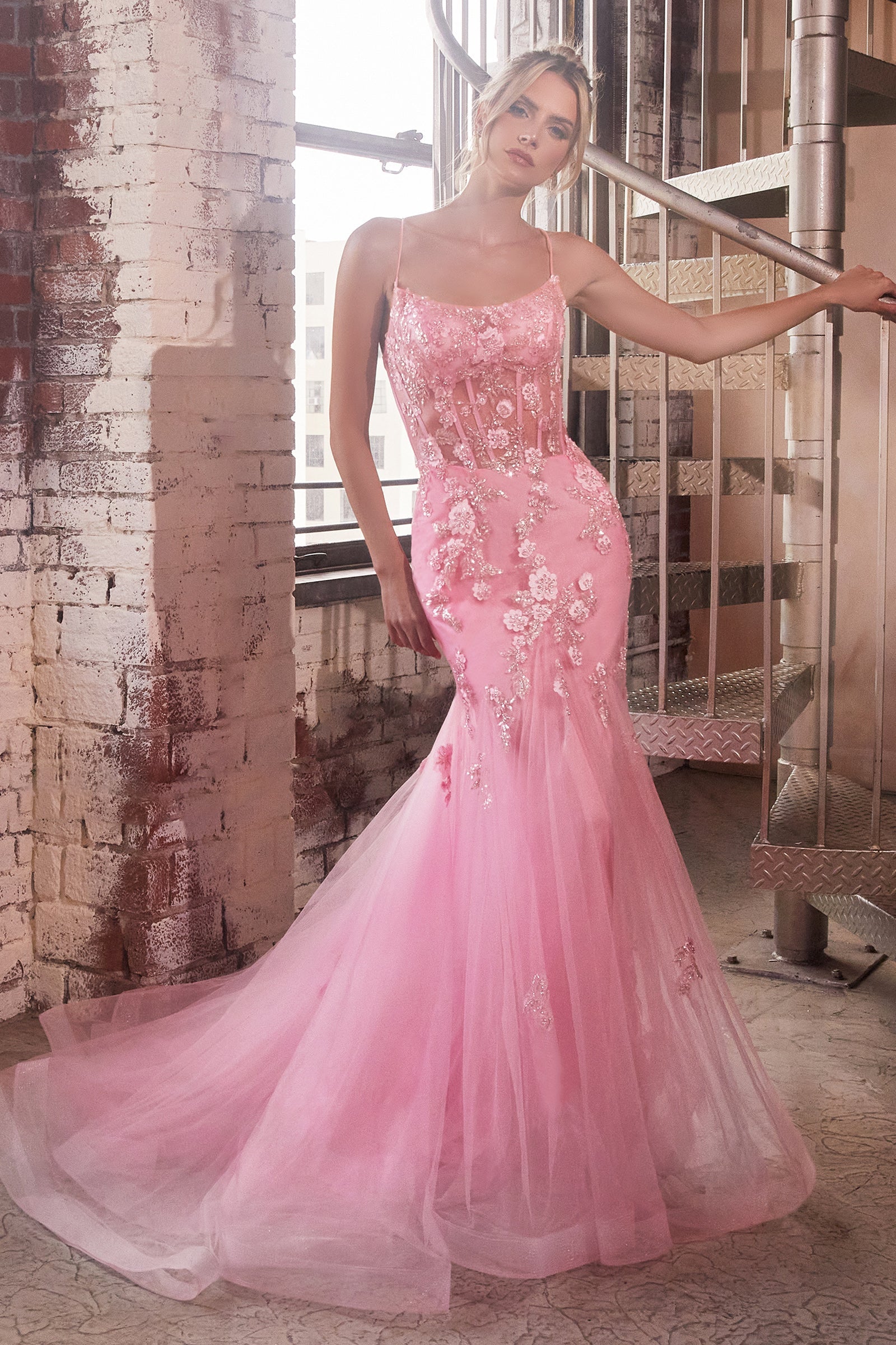 **Cinderella Divine's Enchanting Floral Mermaid Gown: A Vision of Grace and Elegance**