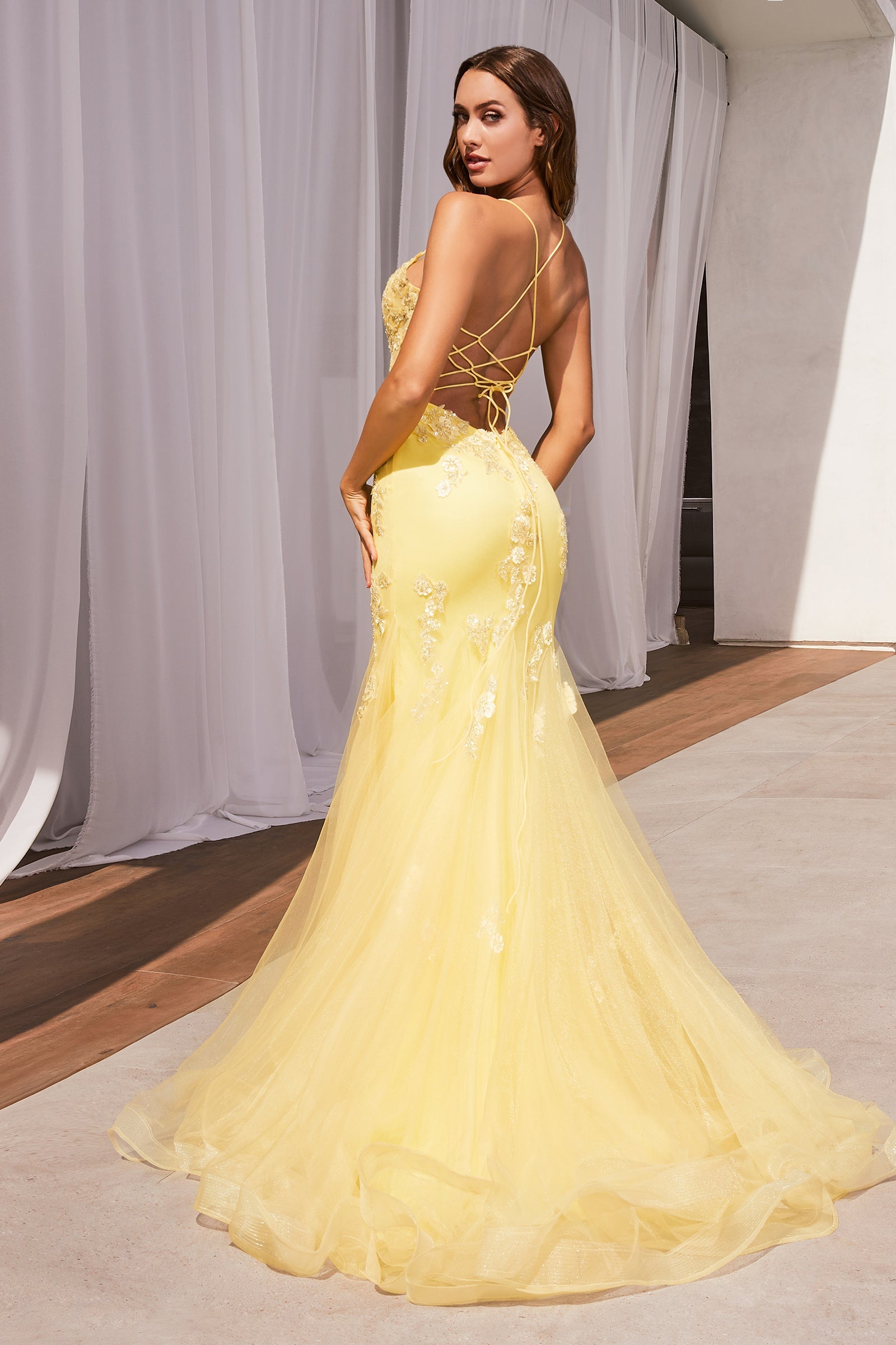 **Cinderella Divine's Enchanting Floral Mermaid Gown: A Vision of Grace and Elegance**