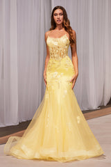 **Cinderella Divine's Enchanting Floral Mermaid Gown: A Vision of Grace and Elegance**