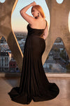 **CINDERELLADIVINE: Embrace Elegance in Our One-Shoulder Satin Gown**