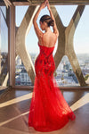 **Cinderella Divine's Enchanting Crimson Mermaid Gown for Unforgettable Occasions**