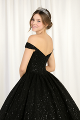 Plus Size Embellished Black Ball Gown by LK153
