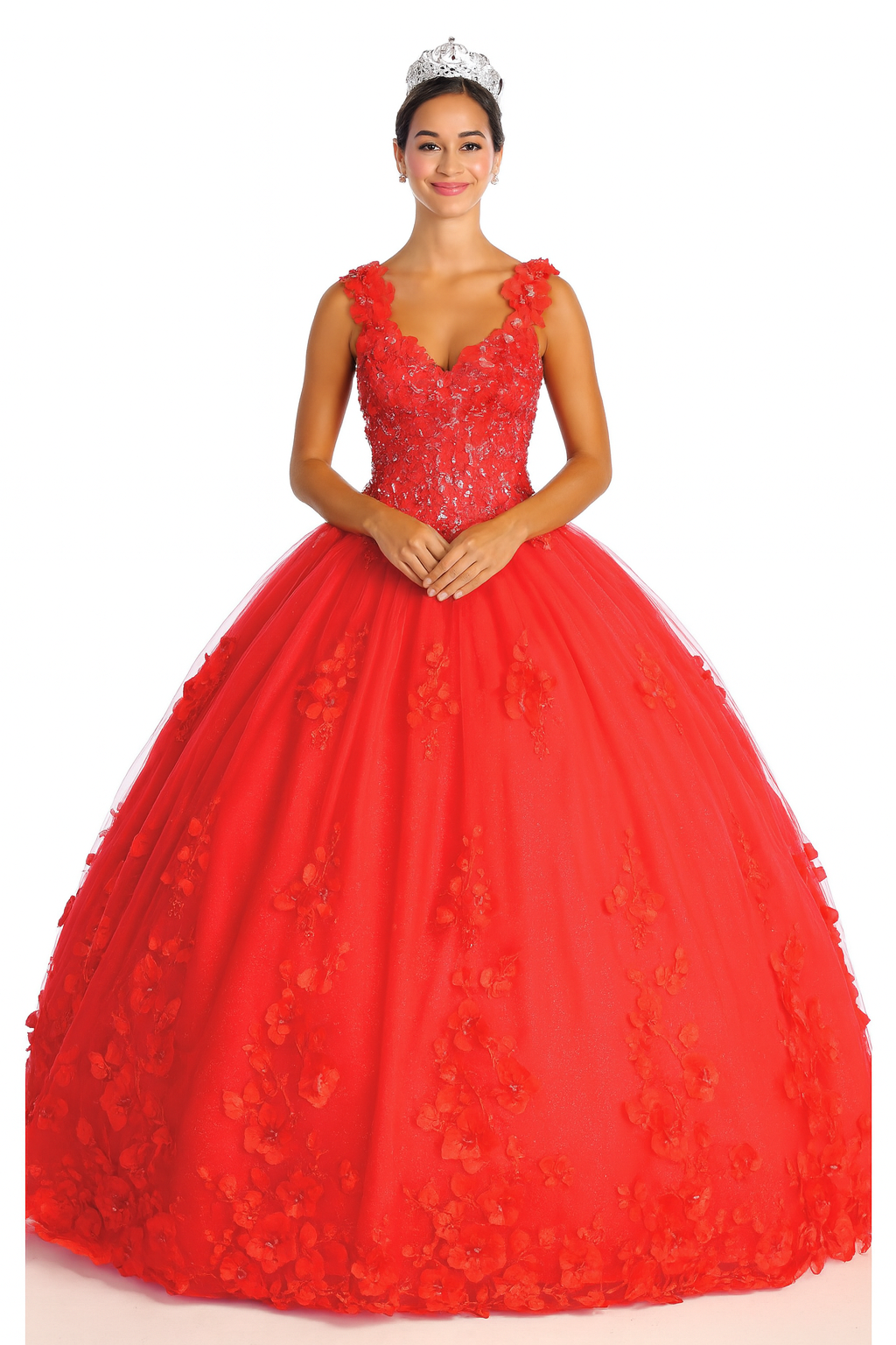 Red Plus Size Ball Gown Quinceanera Dress LK157