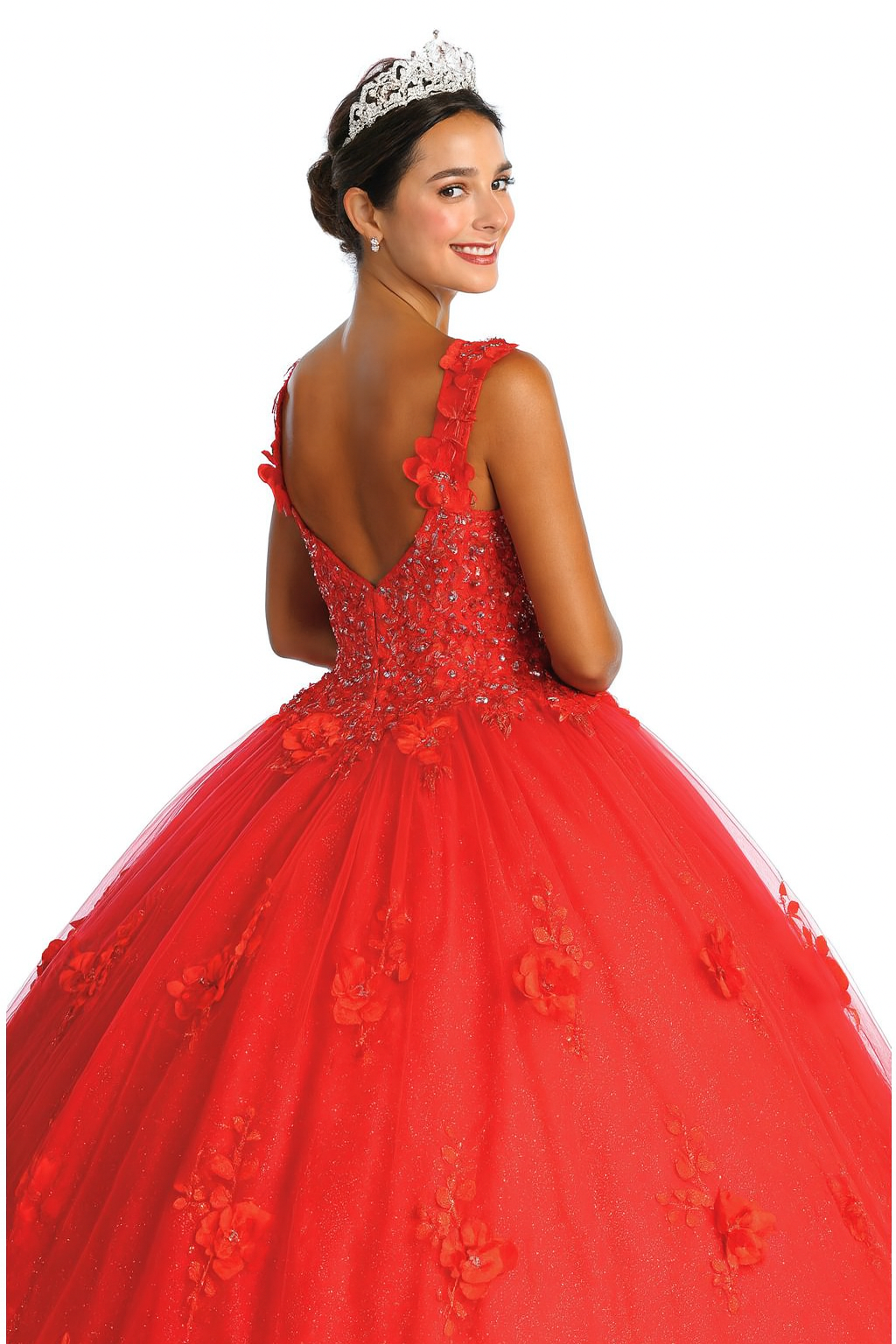 Red Plus Size Ball Gown Quinceanera Dress LK157