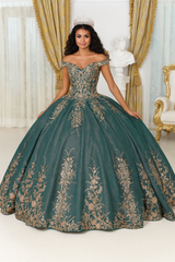 Hunter Green Plus Size Ball Gown by LK220