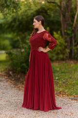 May Queen MQ1615N Plus Size Embroidered Gown