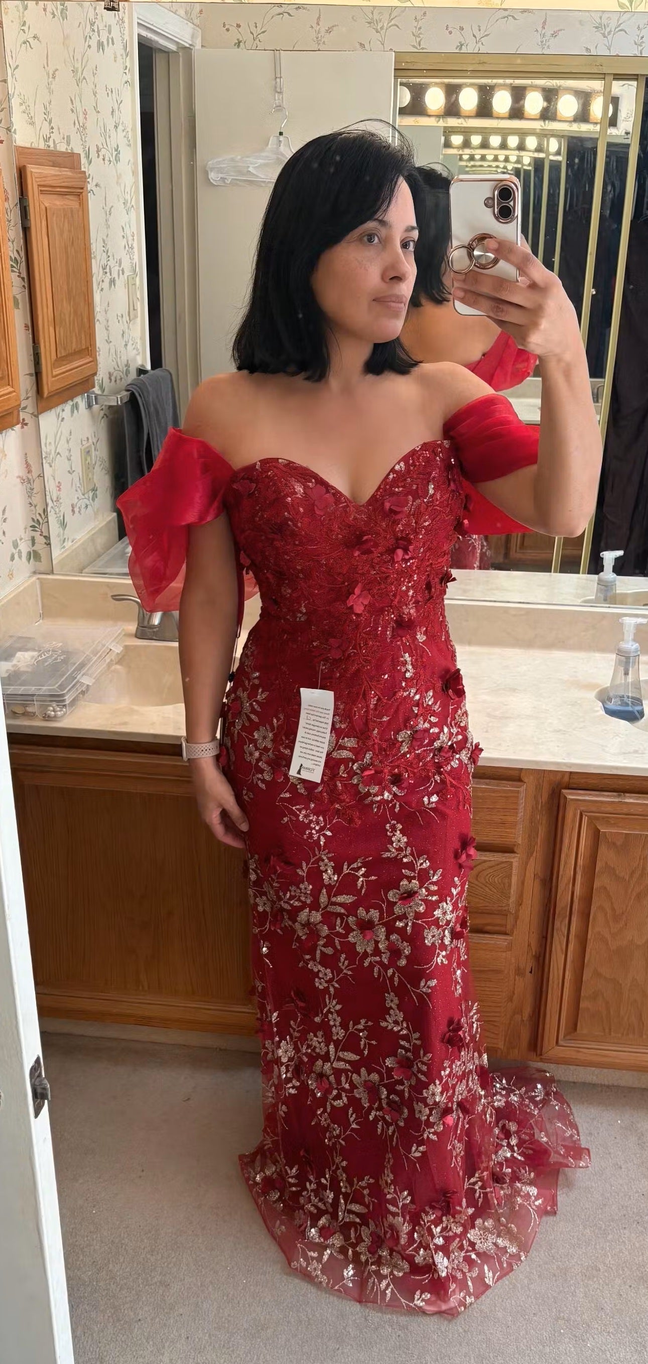 Royal Queen RQ8037 Off Shoulder Floral Gown