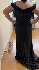 Off The Shoulder Sequin Gown May Queen MQ2151