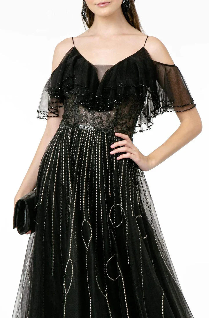 Captivating Elegance: GLS by Gloria's GL1809 Illusion Bodice Gown for Formal Occasions