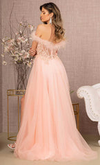 GLS by Gloria's Enchanting Feather-Trimmed Gown: A Statement of Elegance