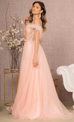 GLS by Gloria's Enchanting Feather-Trimmed Gown: A Statement of Elegance