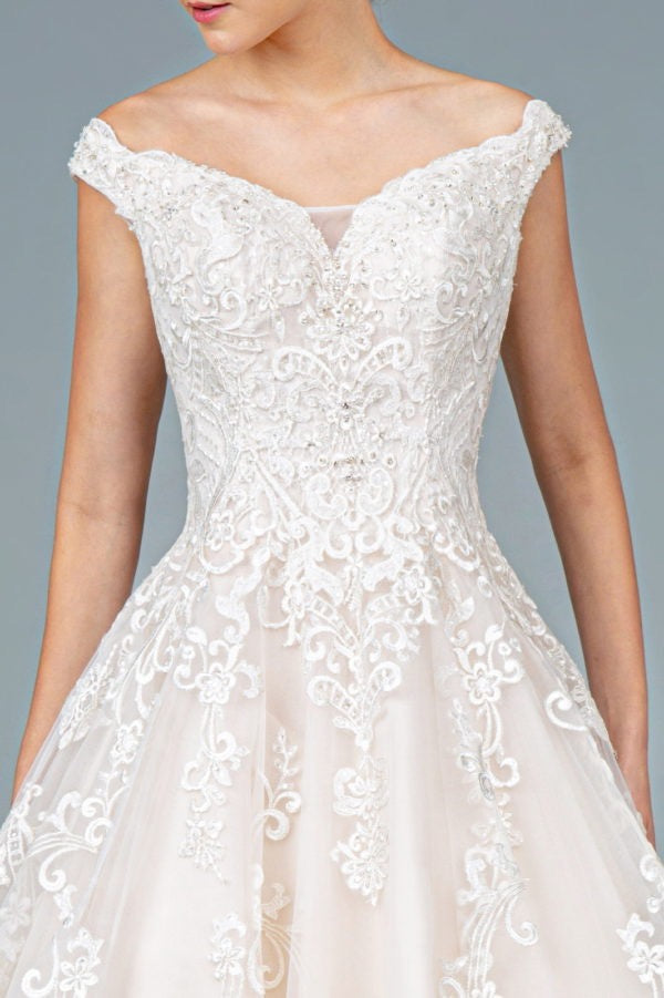 **GLS by Gloria GL1800: Enchanting Off-the-Shoulder Gown for Unforgettable Occasions**