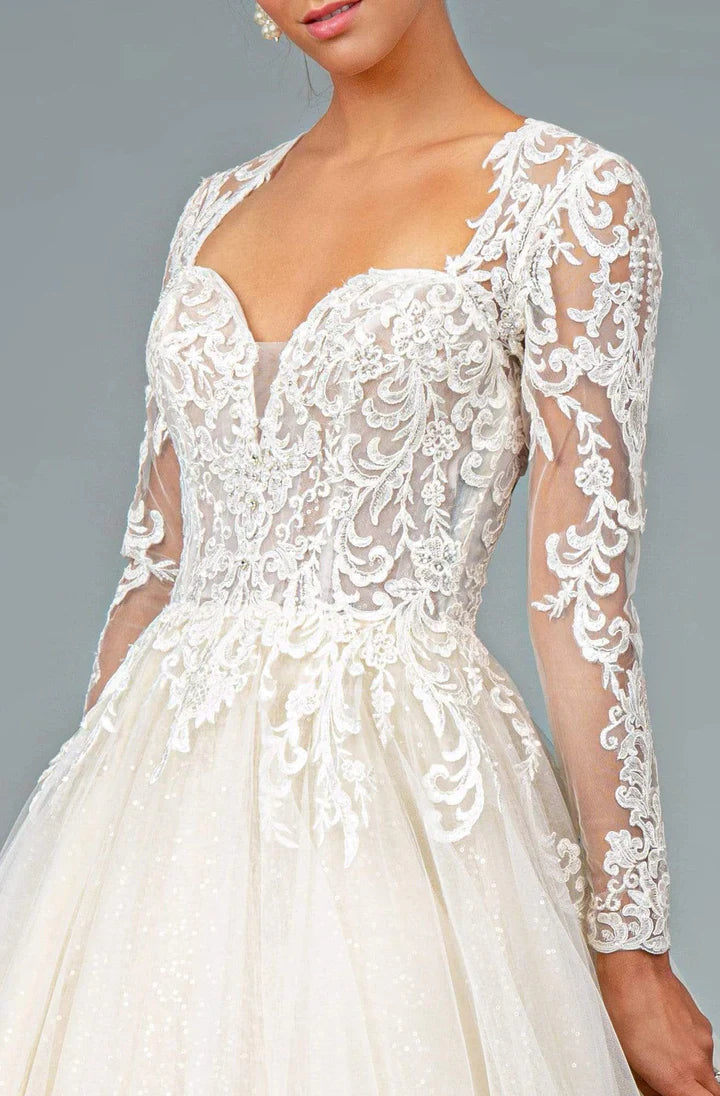 **GLS by Gloria GL1804: Embroidered Elegance for Your Bridal Moment**