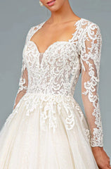 **GLS by Gloria GL1804: Embroidered Elegance for Your Bridal Moment**