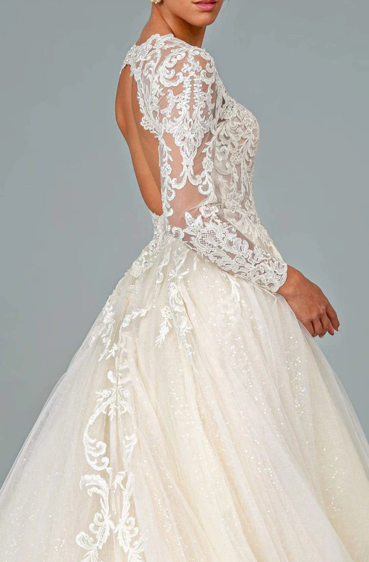 **GLS by Gloria GL1804: Embroidered Elegance for Your Bridal Moment**