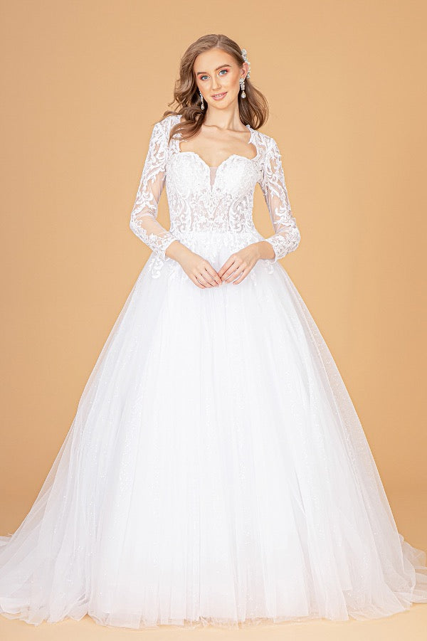 **GLS by Gloria GL1804: Embroidered Elegance for Your Bridal Moment**