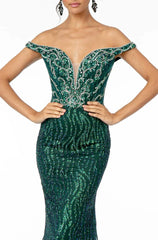GLS by Gloria GL1818: Captivating Jewel-Embellished Gown for Regal Occasions