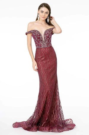 GLS by Gloria GL1818: Captivating Jewel-Embellished Gown for Regal Occasions