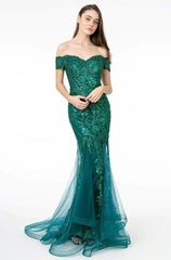 **GLS by Gloria: Embellished Mermaid Gown for Enchanting Evenings**