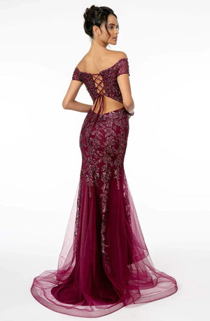 GLS by Gloria: Captivating Beaded Gown for Formal Occasions (GL1823)