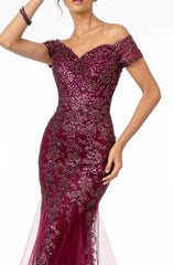 **GLS by Gloria: Embellished Mermaid Gown for Enchanting Evenings**