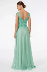 Captivating Goddess: Shimmering Lace Gown by GLS for Unforgettable Occasions