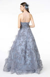 **GLS by Gloria: Captivating Sequin and Feather Gown for Unforgettable Occasions**