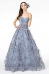 **GLS by Gloria: Captivating Sequin and Feather Gown for Unforgettable Occasions**