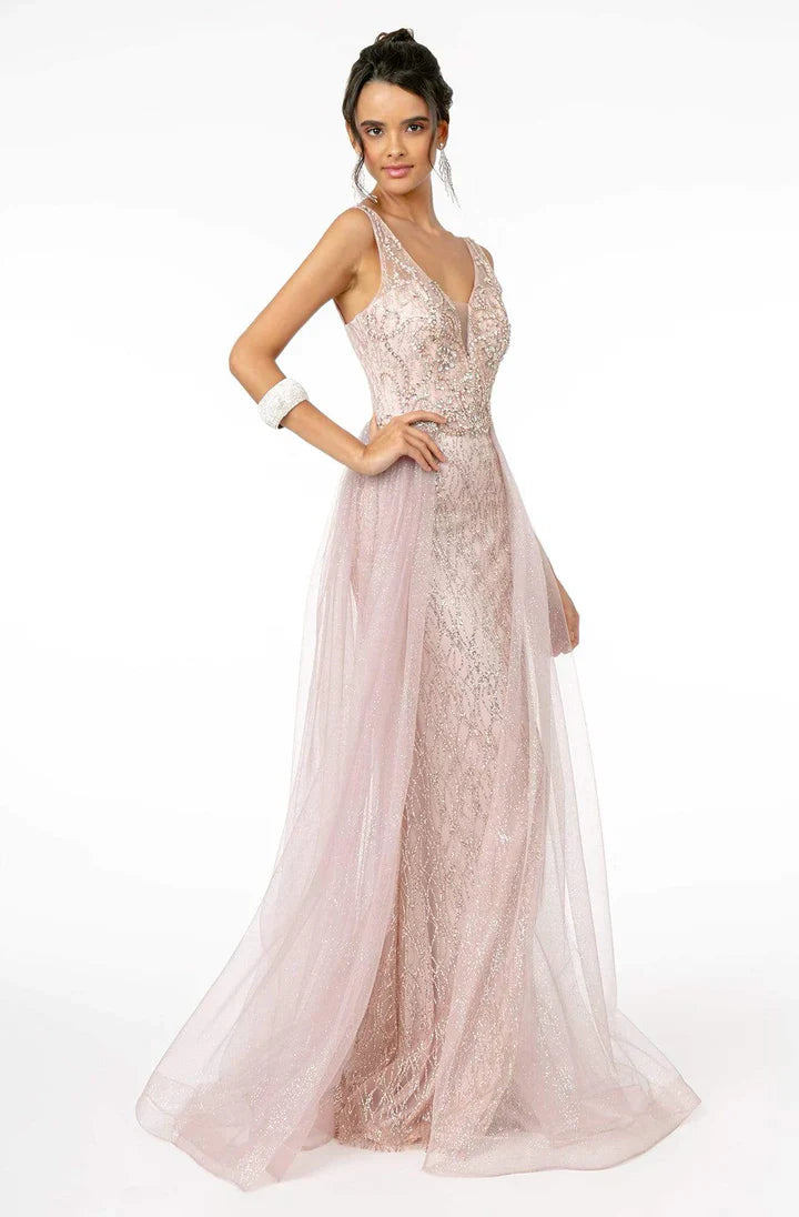 **GLS by Gloria GL1840: Shimmering Jewel Embellished A-Line Gown for Unforgettable Occasions**