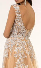 Captivating Glamour: GLS by Gloria's Intricate Beaded Embroidered Gown