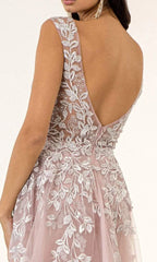 Captivating Glamour: GLS by Gloria's Intricate Beaded Embroidered Gown