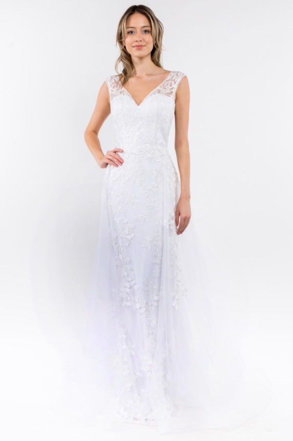 Captivating Glamour: GLS by Gloria's Intricate Beaded Embroidered Gown