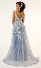 Captivating Glamour: GLS by Gloria's Intricate Beaded Embroidered Gown