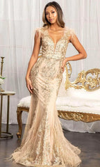 **GLS by Gloria Sequined Lace Mermaid Gown: Shimmering Elegance for Special Occasions**