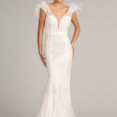 **GLS by Gloria Sequined Lace Mermaid Gown: Shimmering Elegance for Special Occasions**