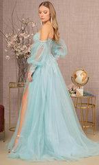 **GLS by Gloria Shimmering Sequin and Beadwork Gown: A Vision of Enchantment**