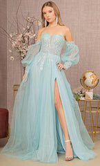 **GLS by Gloria Shimmering Sequin and Beadwork Gown: A Vision of Enchantment**
