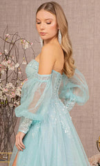**GLS by Gloria Shimmering Sequin and Beadwork Gown: A Vision of Enchantment**