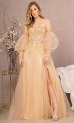 **GLS by Gloria Shimmering Sequin and Beadwork Gown: A Vision of Enchantment**