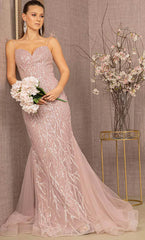 Enchanting Dusty Rose Mermaid Gown by GLS by Gloria